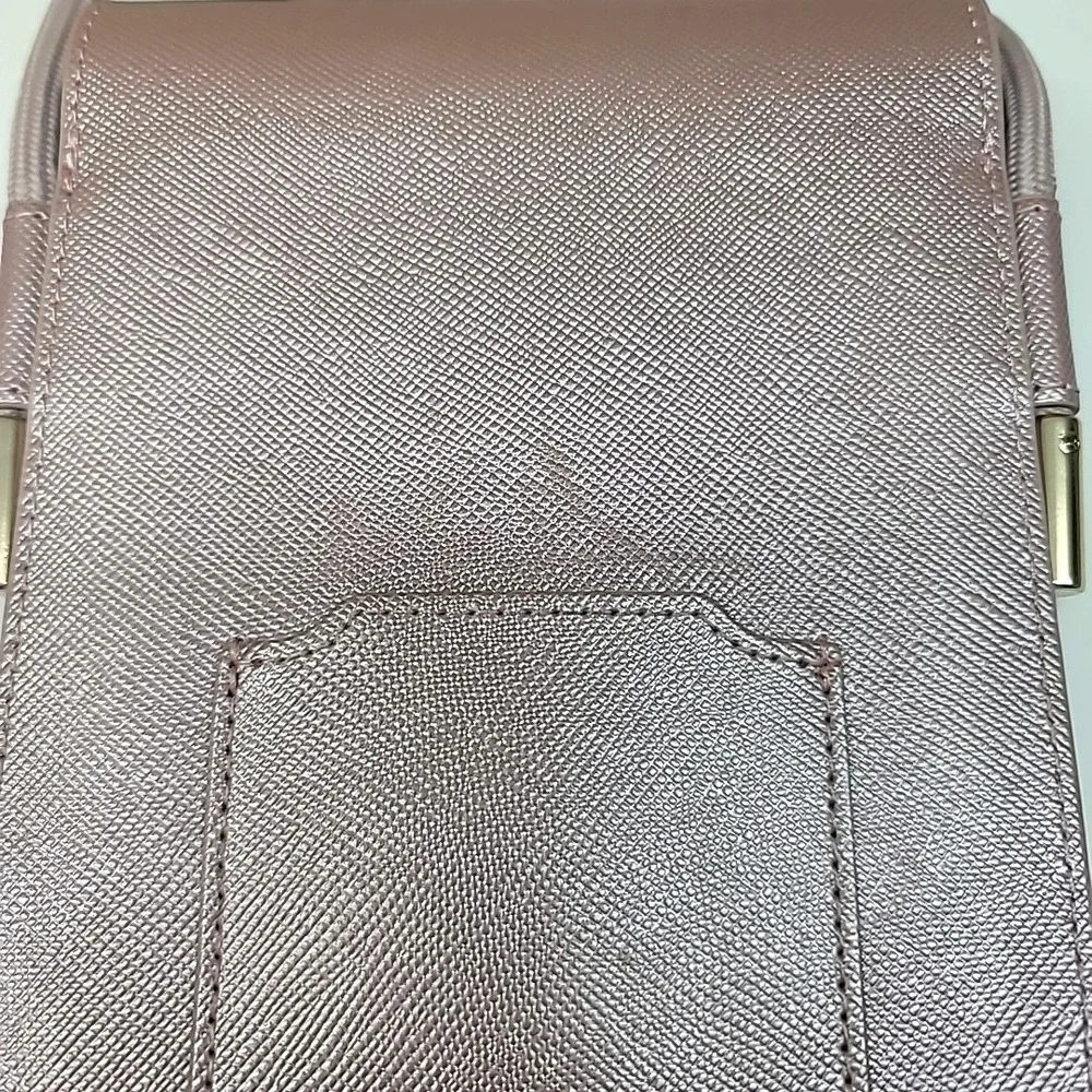 Guess Universal Metallic Pink Phone/Passport Pouch w/Adjustable Strap/Card Slot